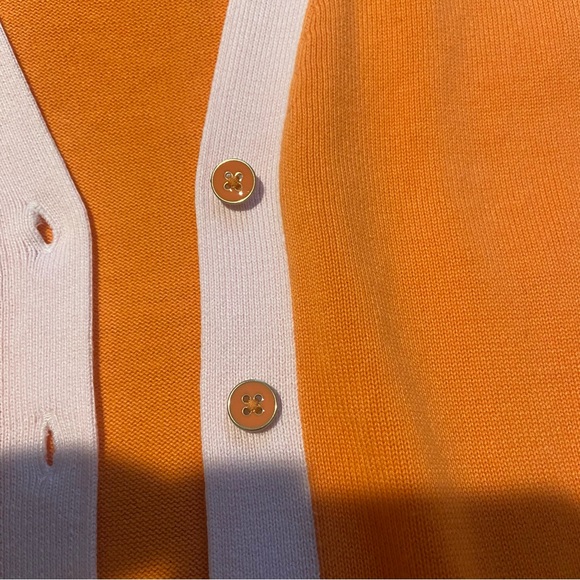 Small- Talbots- Beautiful Orange Cardigan- EUC! - Picture 3 of 6